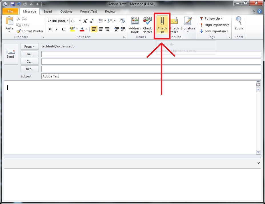 attach a photo to an email in outlook for mac 2011